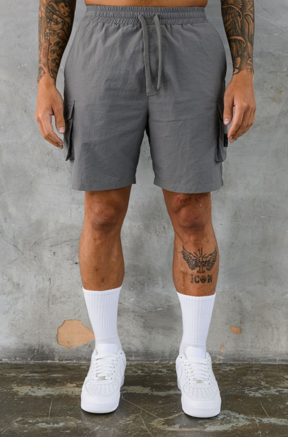 ELITE UTILITY CARGO SHORTS - MID GREY