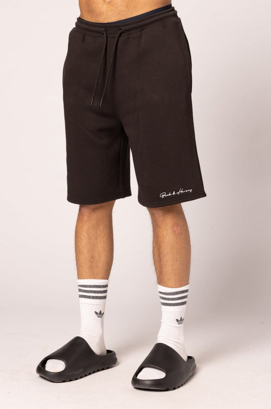 GIANLUCA Fleece Shorts - Black