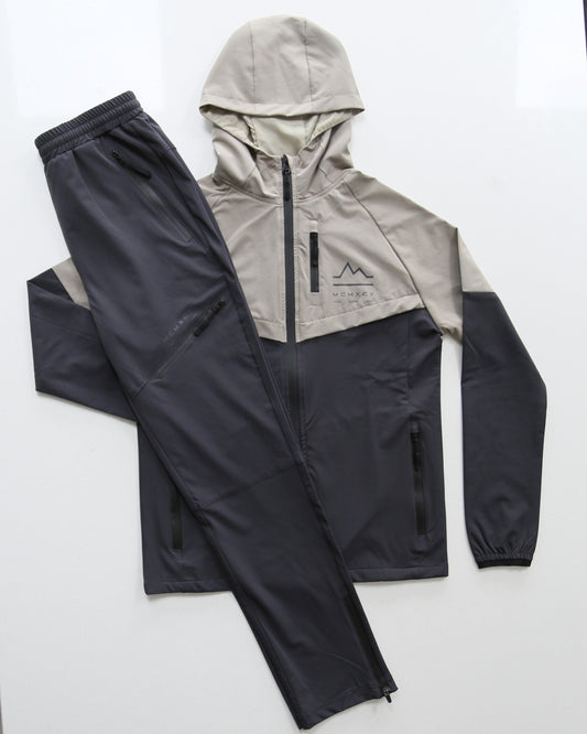 ASCENT JUNIOR TECH TRACKSUIT- GREY/DARK CHARCOAL
