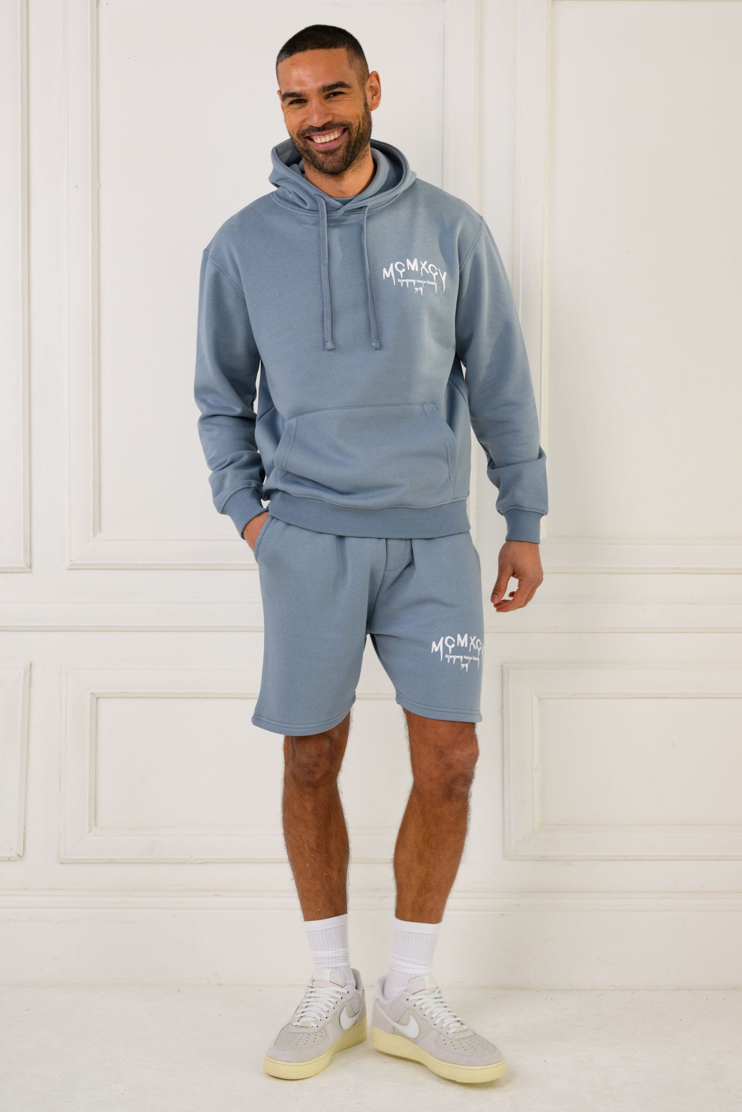 KARSON HOODY & SHORT SET - BLUE
