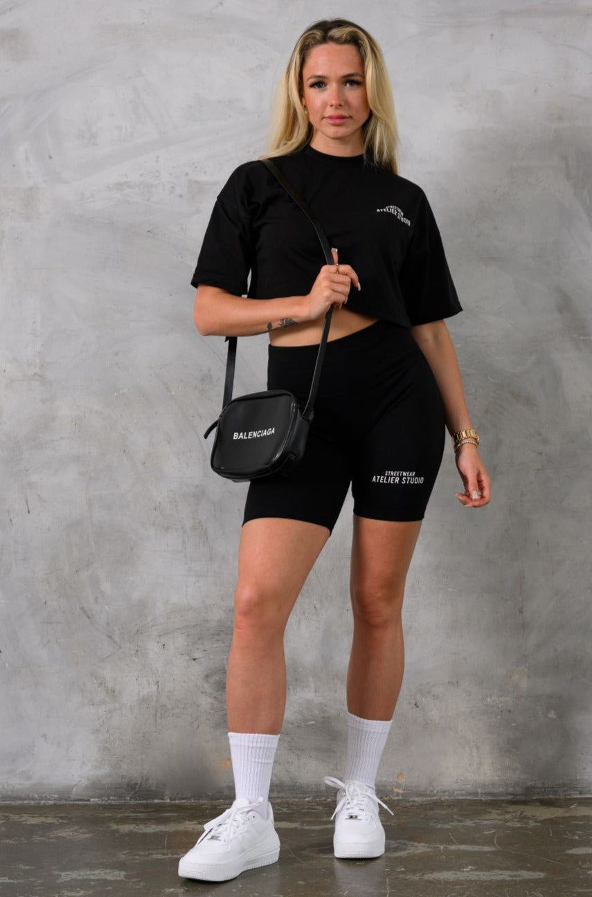 ATELIER CROP T-SHIRT - BLACK