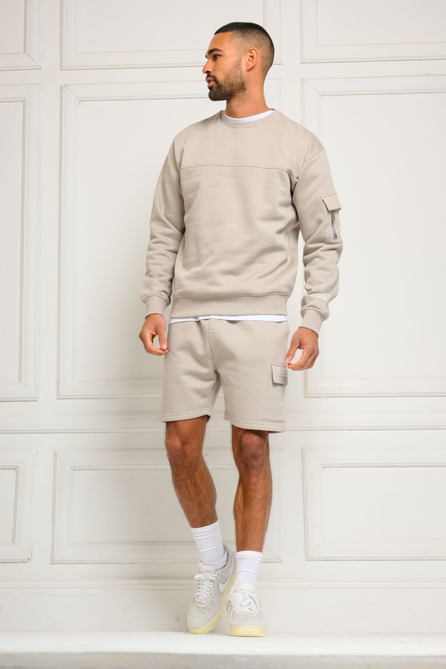 COLE FLEECE SHORT - ICE GREY