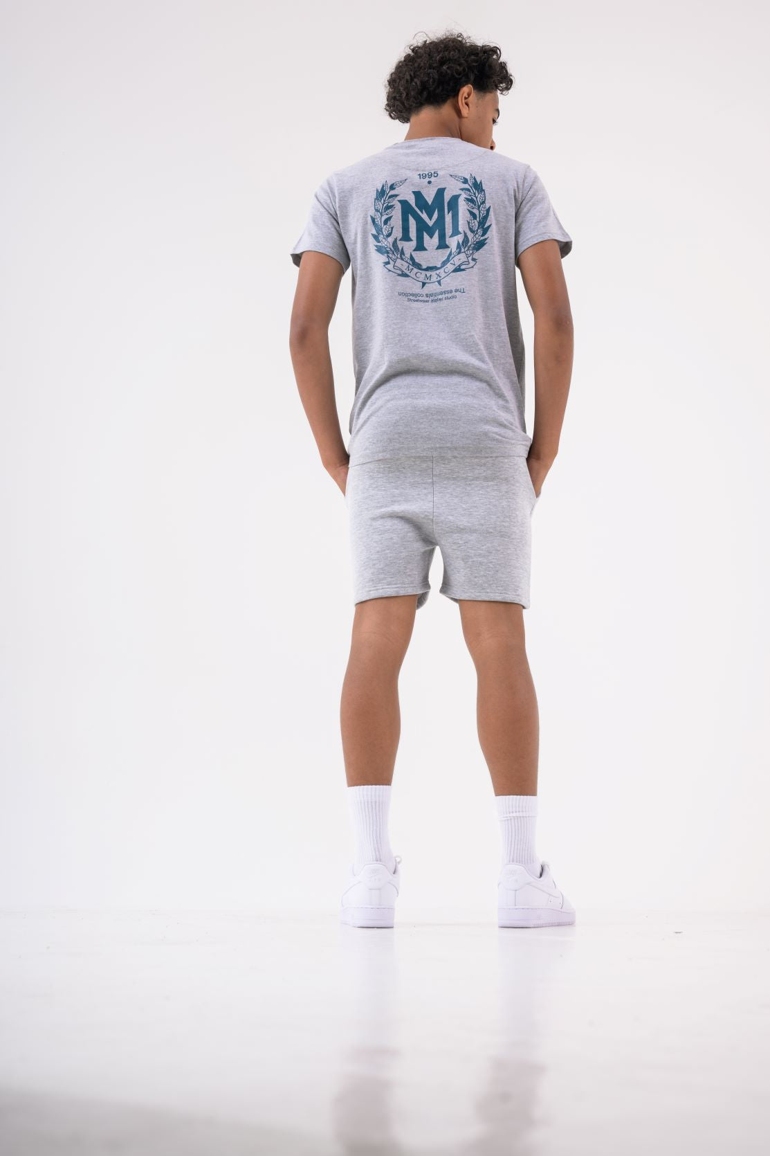 CREST BOYS SHORT - GREY MARL