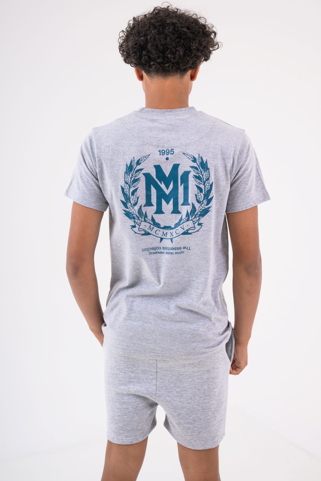 CREST BOYS SHORT - GREY MARL