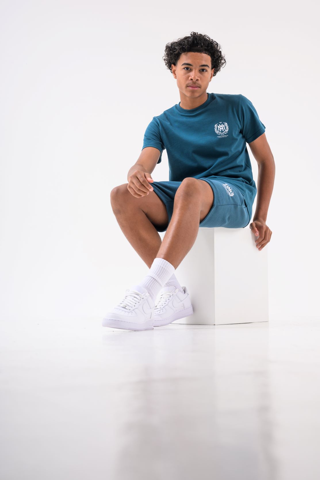 CREST BOYS SHORT - TEAL