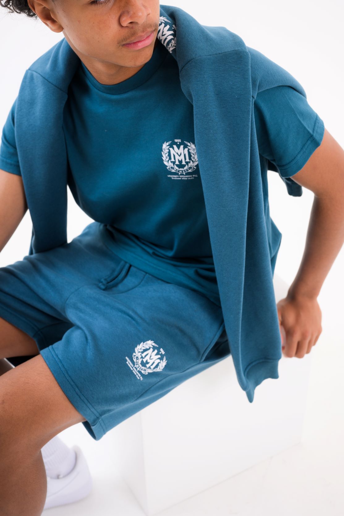 CREST BOYS SHORT - TEAL