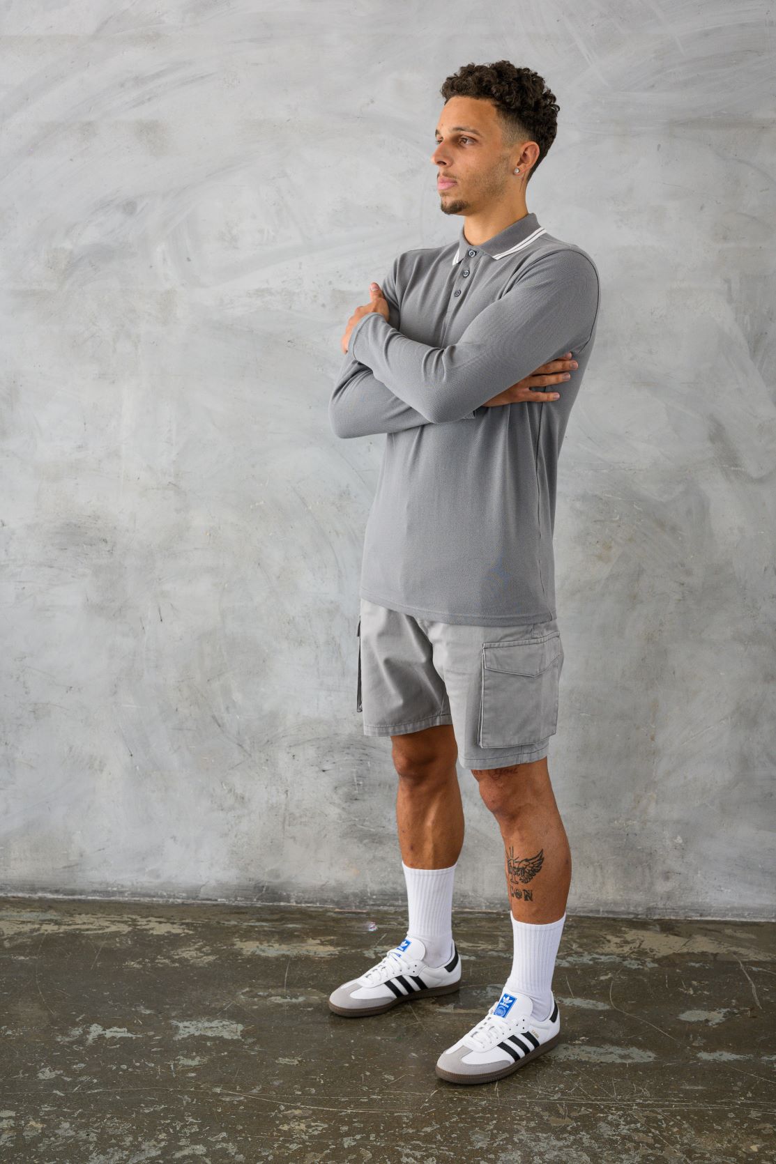 DIEGO POLO SHIRT - LAVA GREY