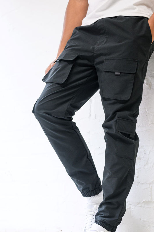DIVISION BOYS CARGO PANTS - BLACK