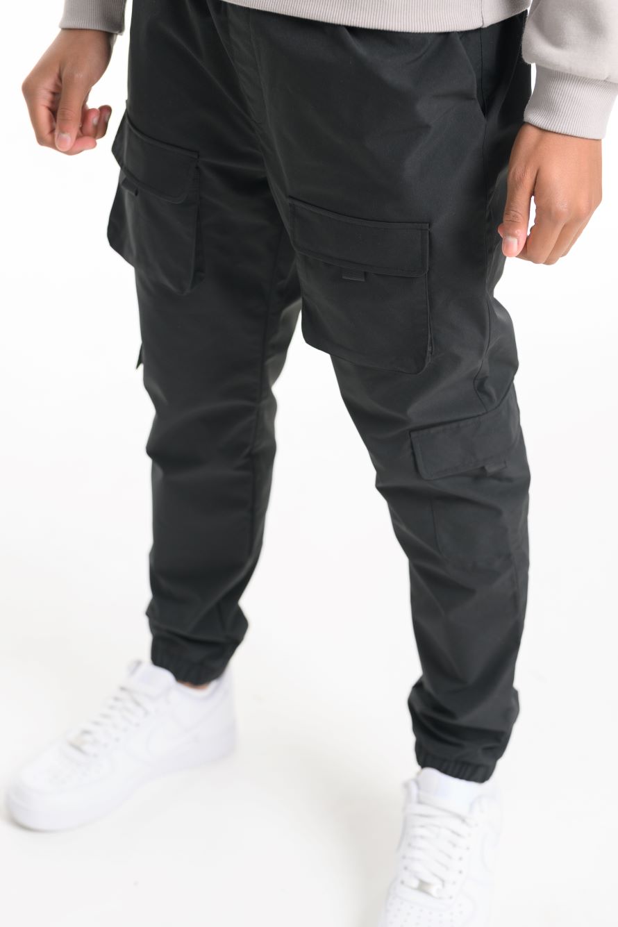 DIVISION BOYS CARGO PANTS - BLACK