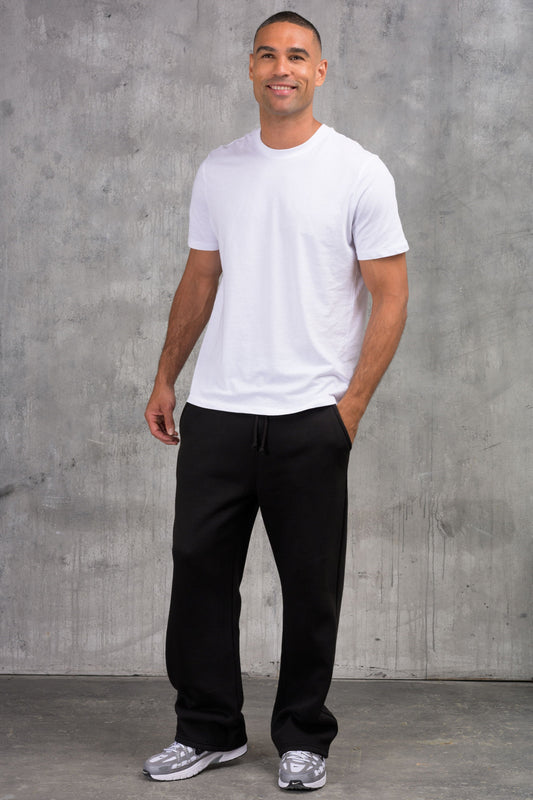 FELIX (UNBRANDED) OPEN HEM JOGGERS - BLACK