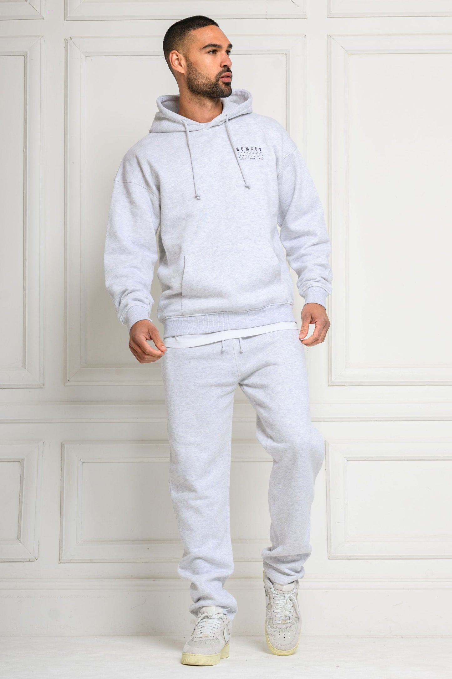 FELIX STRAIGHT LEG JOGGERS - GREY MARL