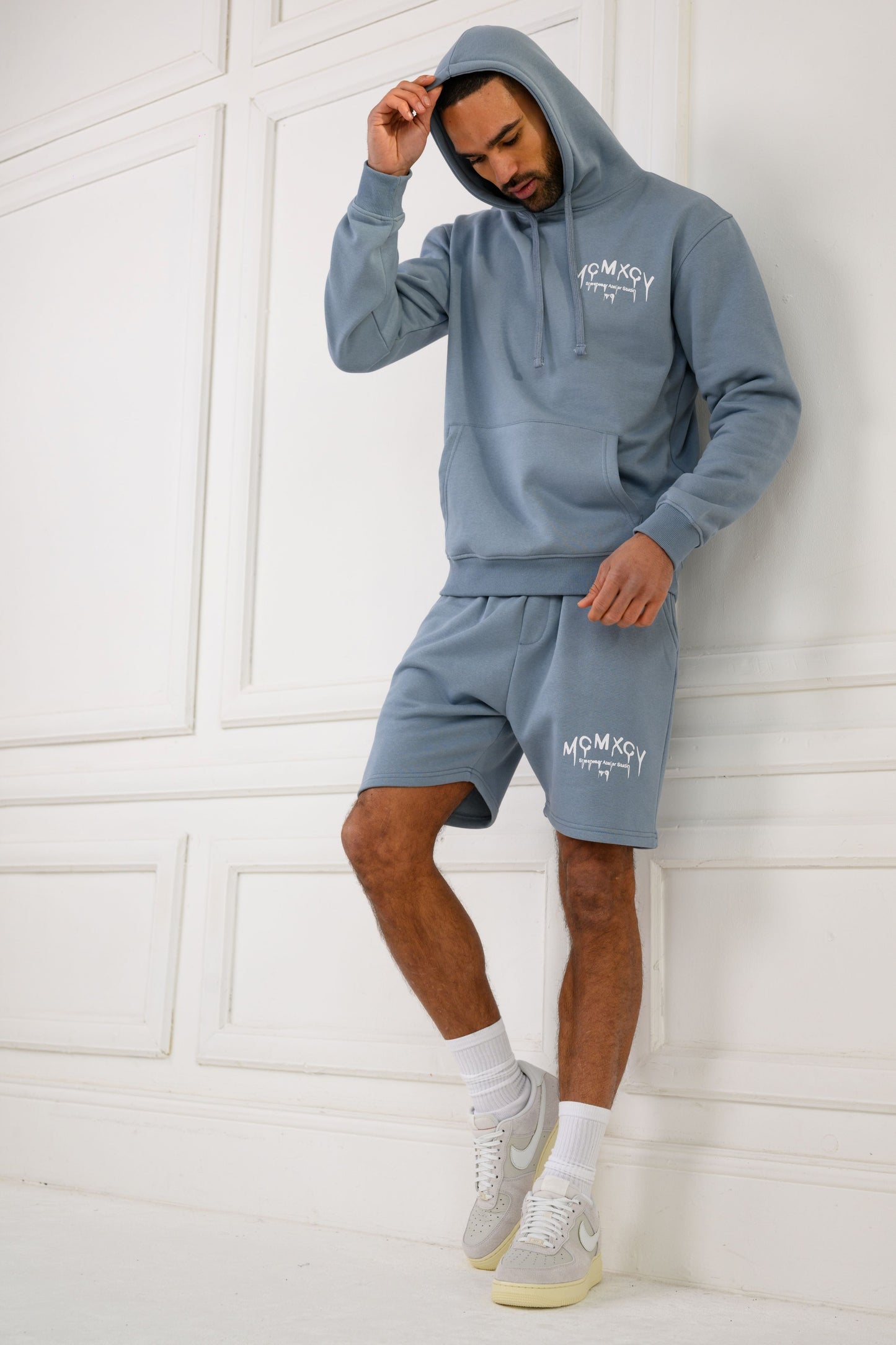 KARSON HOODY & SHORT SET - BLUE
