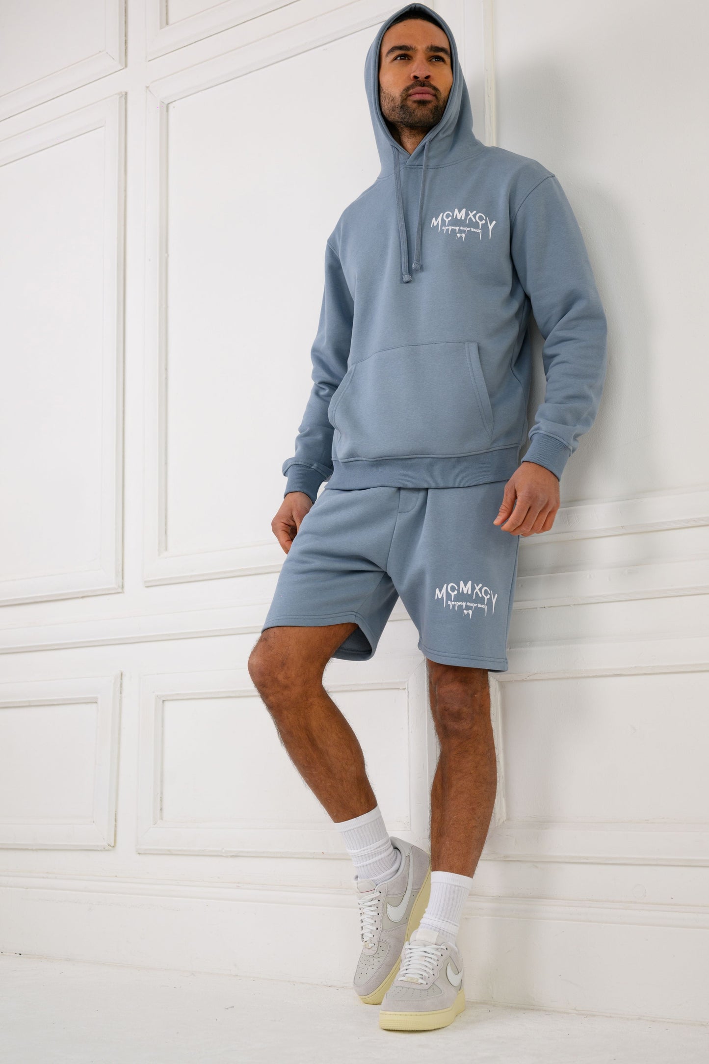 KARSON HOODY & SHORT SET - BLUE