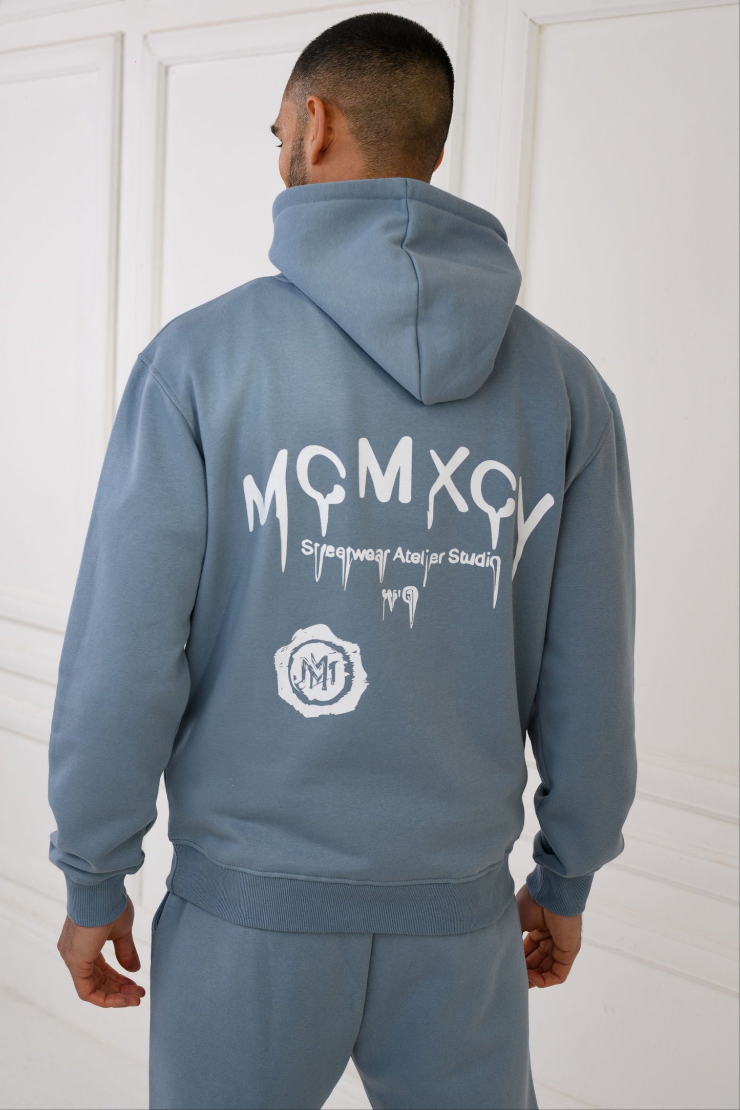 KARSON HOODY & SHORT SET - BLUE