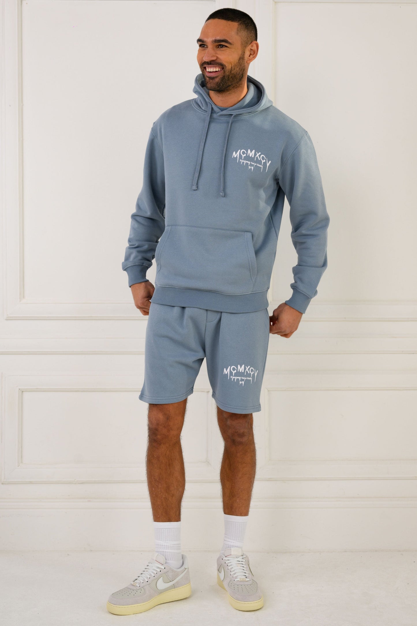 KARSON HOODY & SHORT SET - BLUE