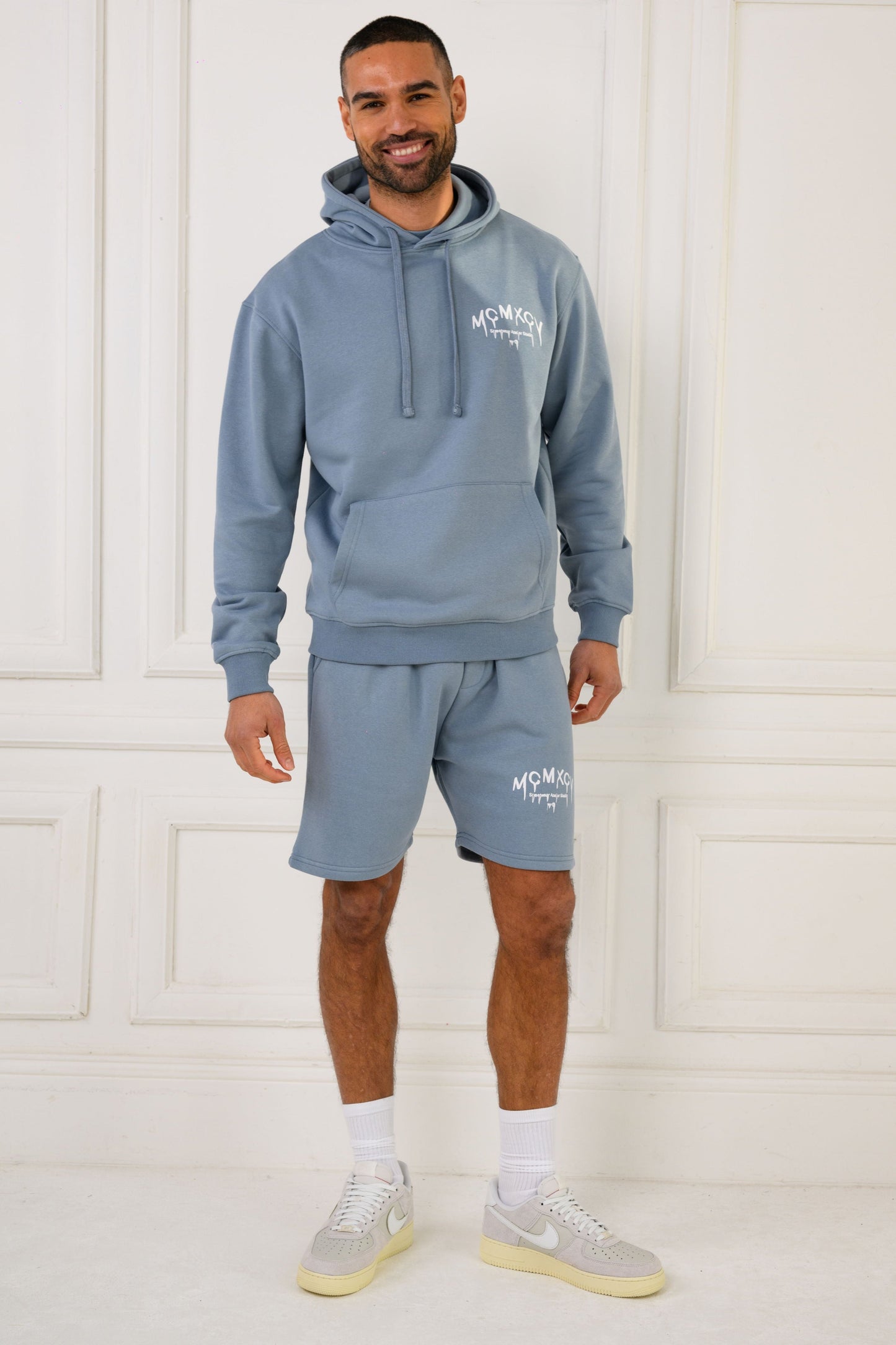 KARSON HOODY & SHORT SET - BLUE