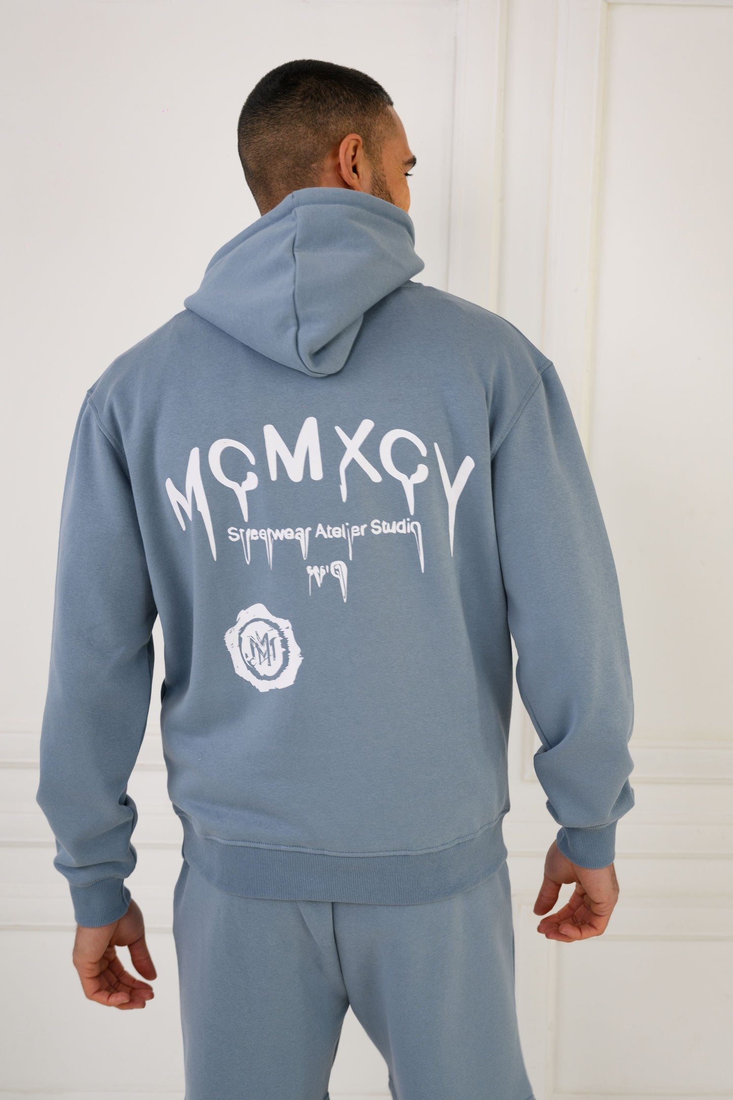 KARSON HOODY & SHORT SET - BLUE