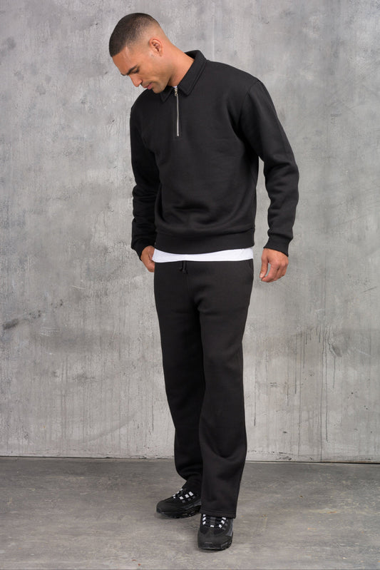 MATEUS 1/4 ZIP TRACKSUIT - BLACK
