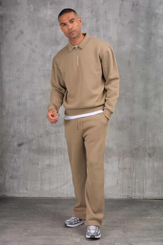 MATEUS 1/4 ZIP TRACKSUIT - STONE