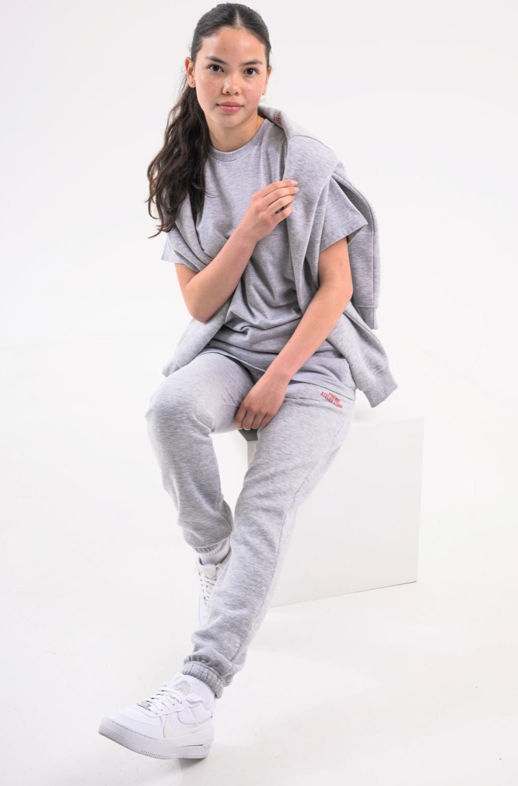 MAYA GIRLS JOGGER - GREY MARL