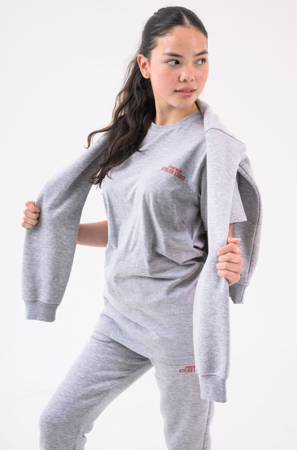 MAYA GIRLS T-SHIRT - GREY MARL