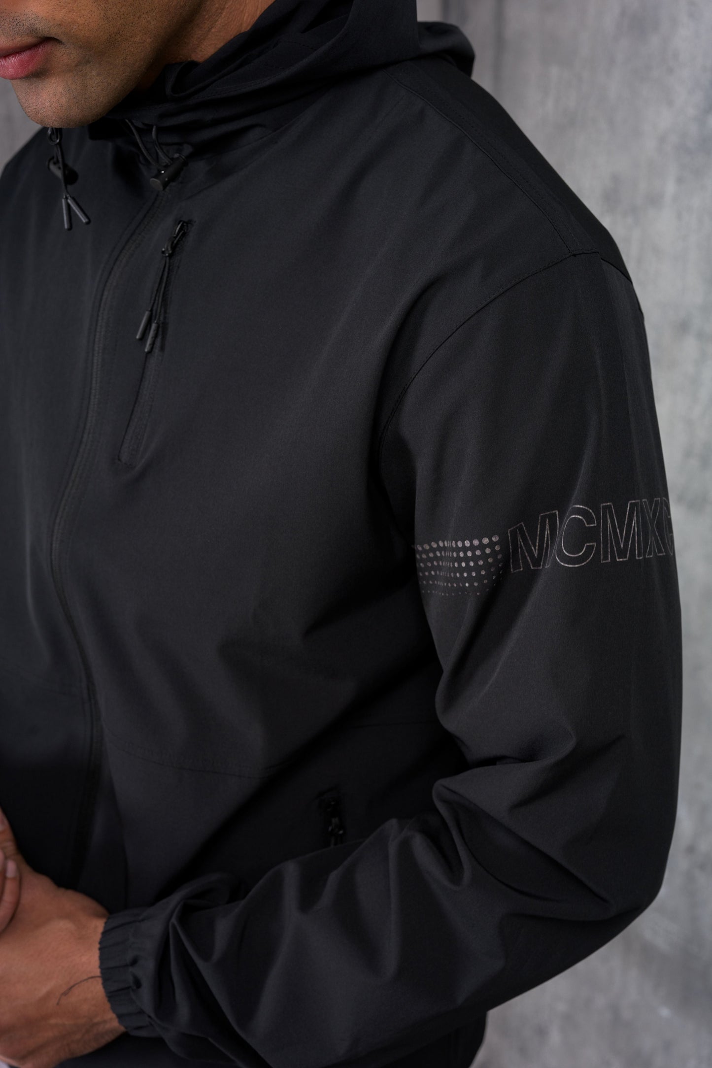 OLYMPUS WINDBREAKER JACKET & SHORT SET- BLACK