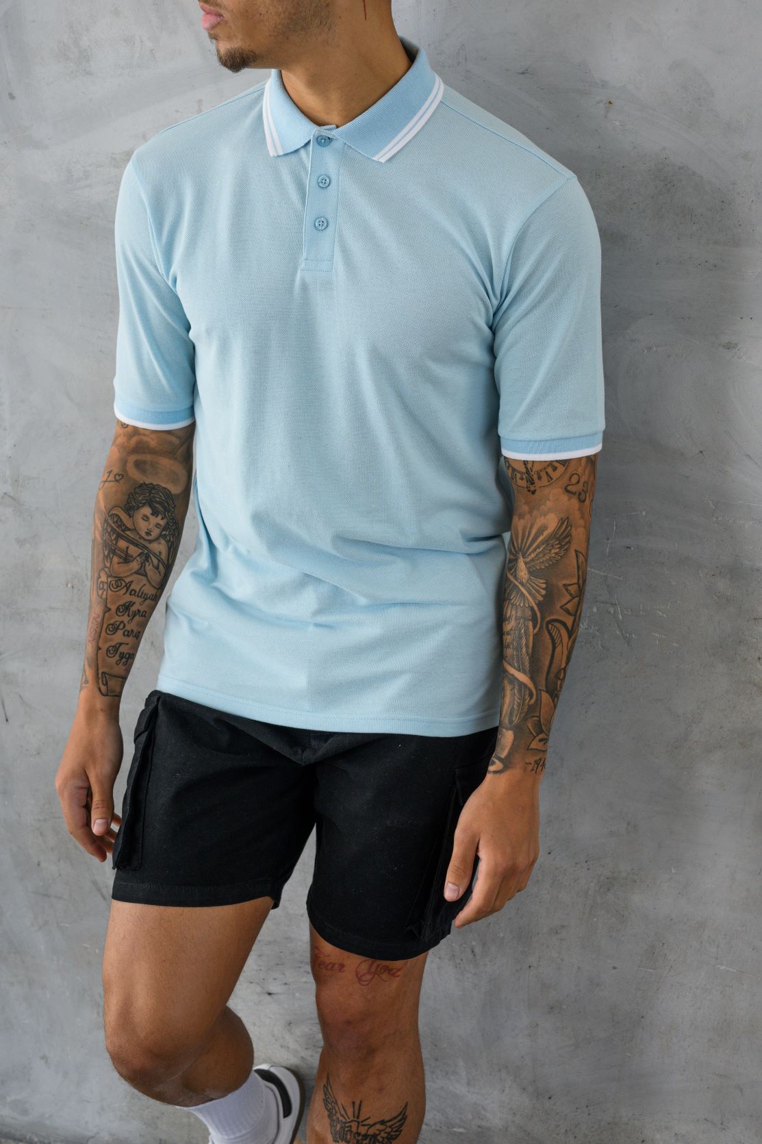 OREGA POLO SHIRT - POWDER BLUE