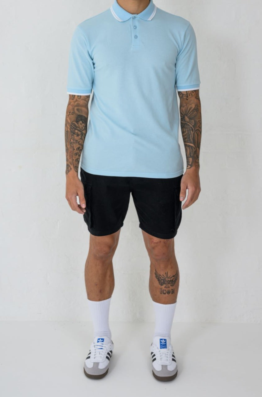 OREGA POLO SHIRT - POWDER BLUE