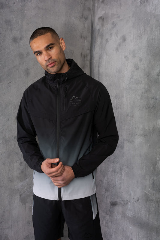 SURGE WINDBREAKER JACKET - SILVER/BLACK