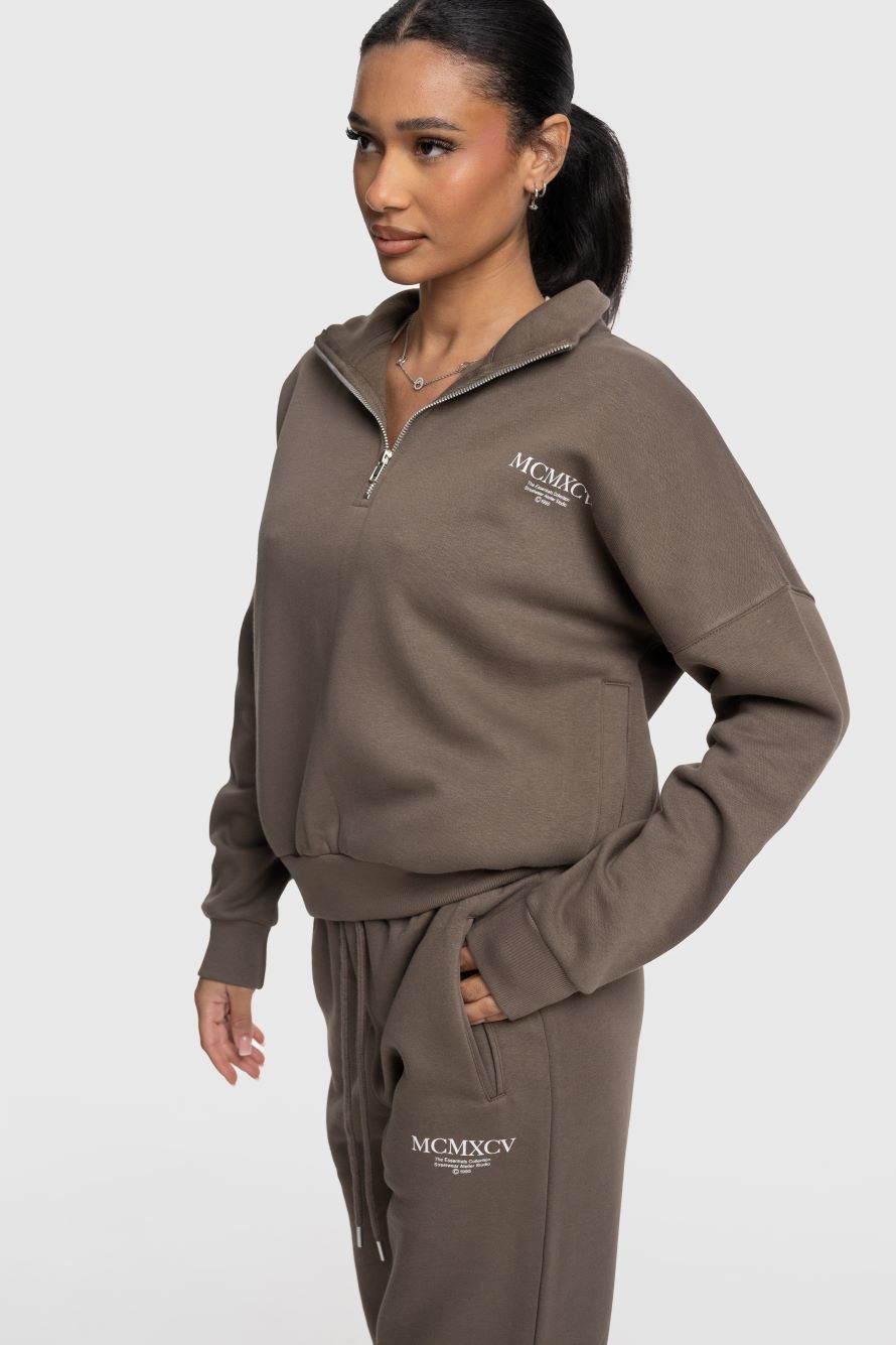 Beck & Hersey MISTRAL 1/4 Zip - Bark