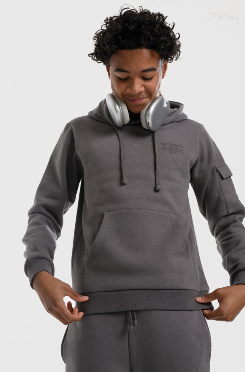 Beck & Hersey INTEGER Boys Hoodie - Charcoal