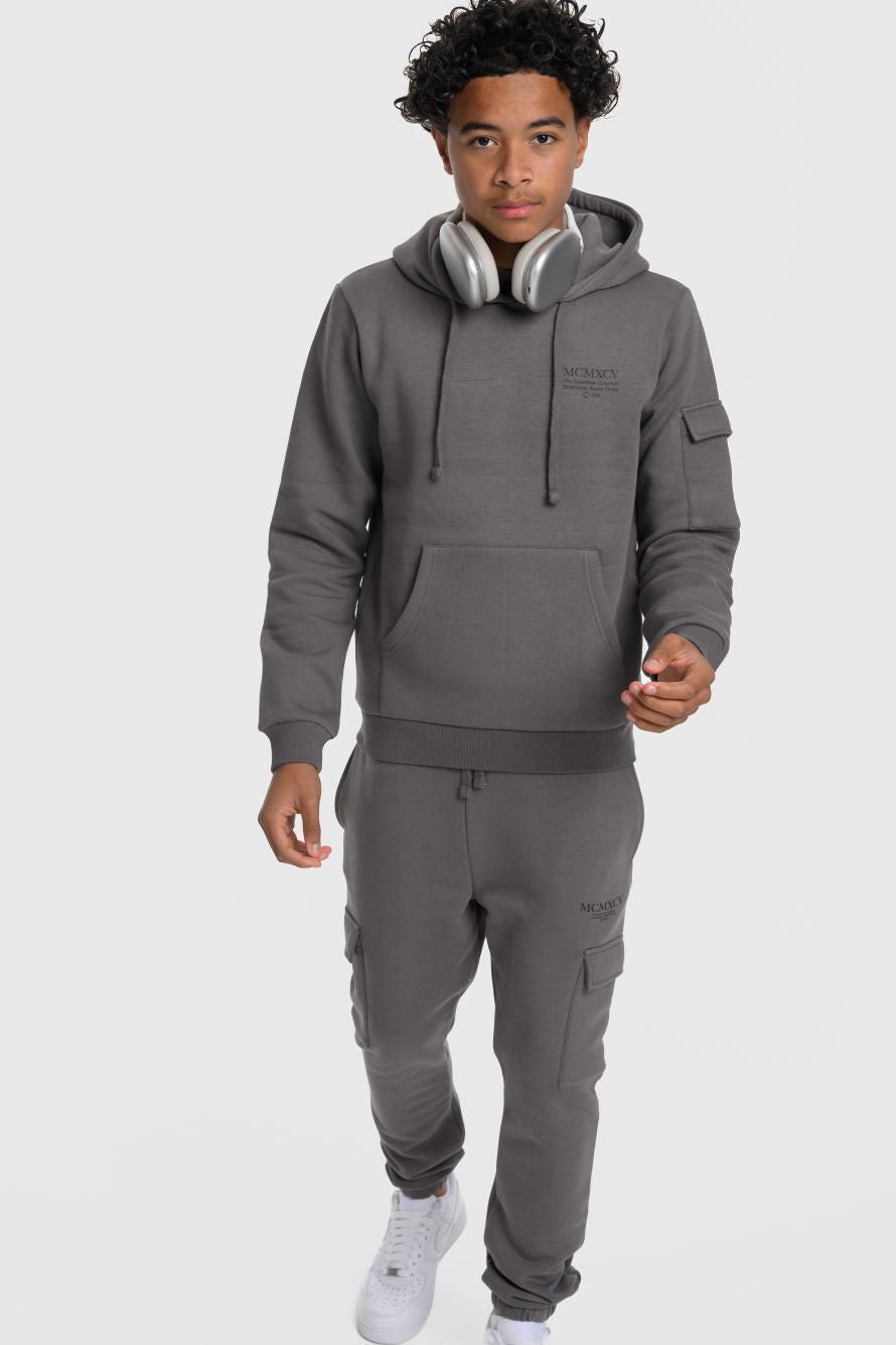 Beck & Hersey INTEGER Boys Hoodie - Charcoal