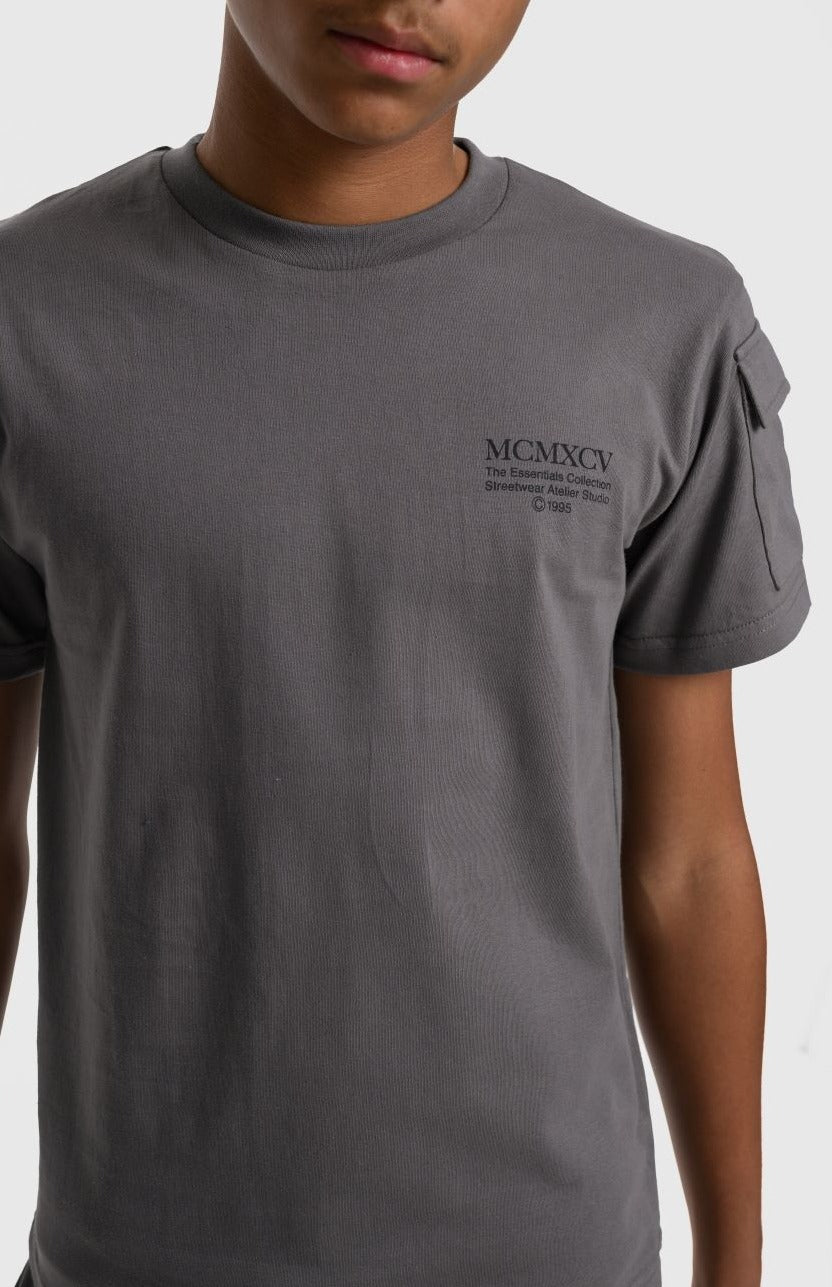 Beck & Hersey INTEGER Boys T-Shirt - Charcoal