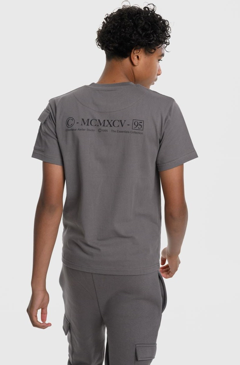 Beck & Hersey INTEGER Boys T-Shirt - Charcoal