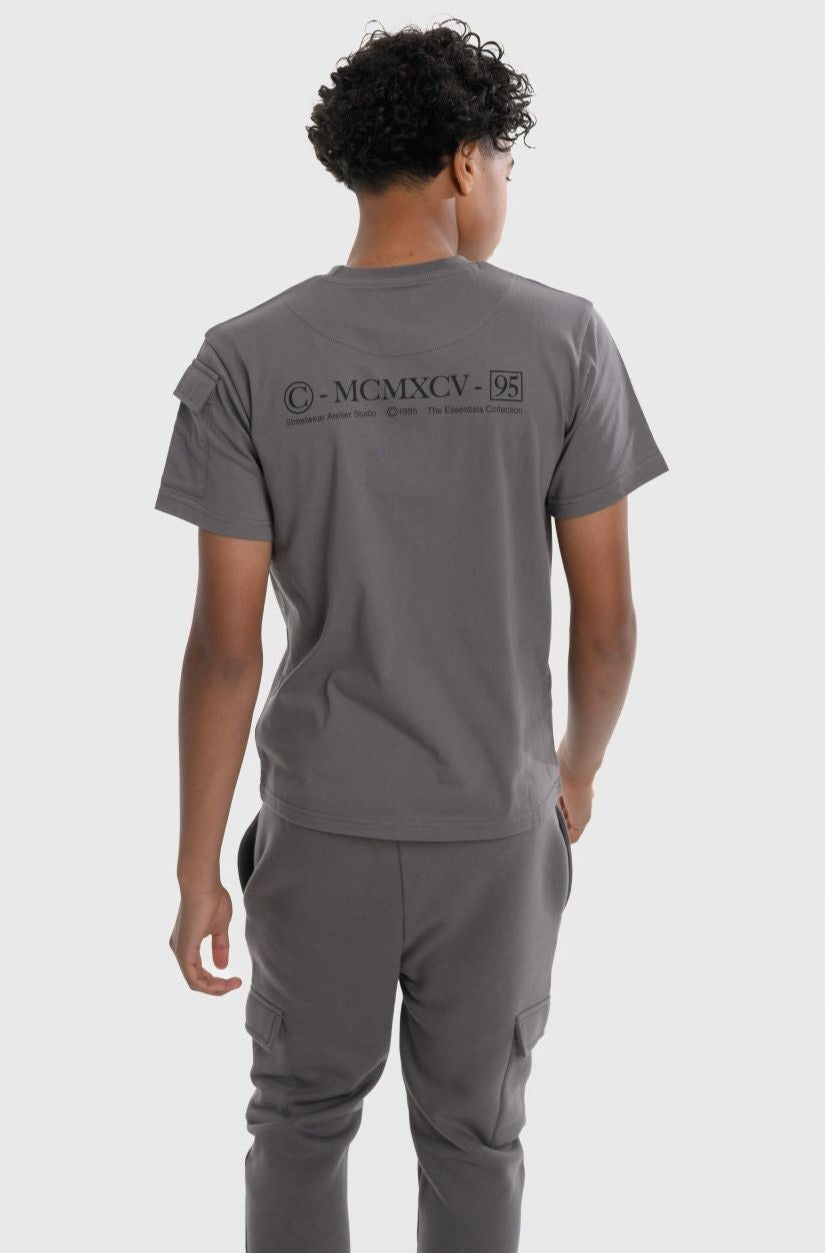 Beck & Hersey INTEGER Boys T-Shirt - Charcoal