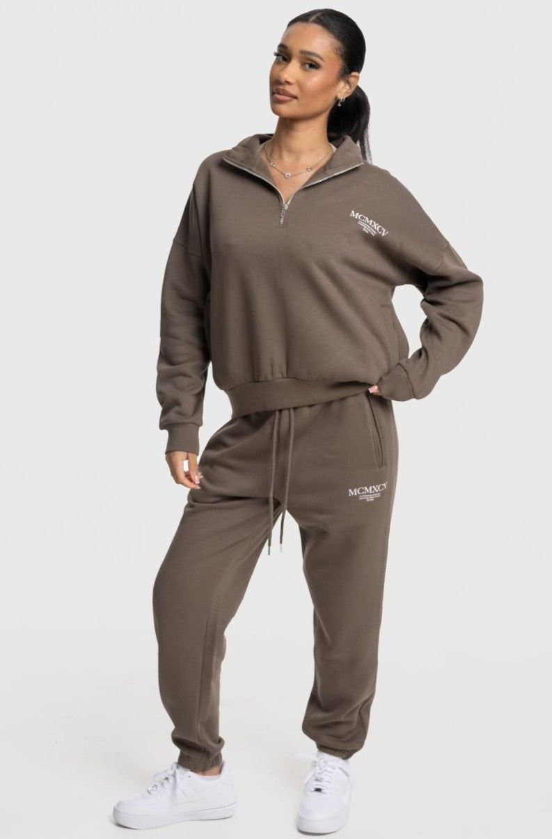 Beck & Hersey MISTRAL 1/4 Zip - Bark