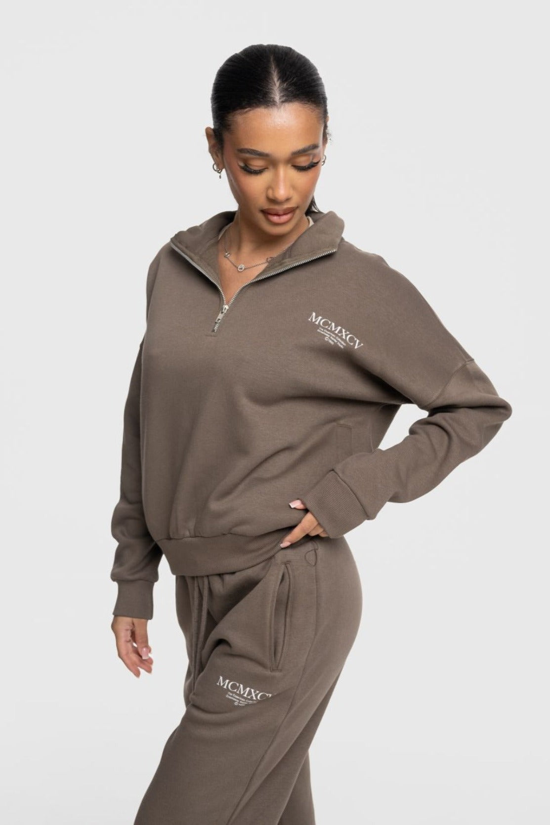 Beck & Hersey MISTRAL 1/4 Zip - Bark