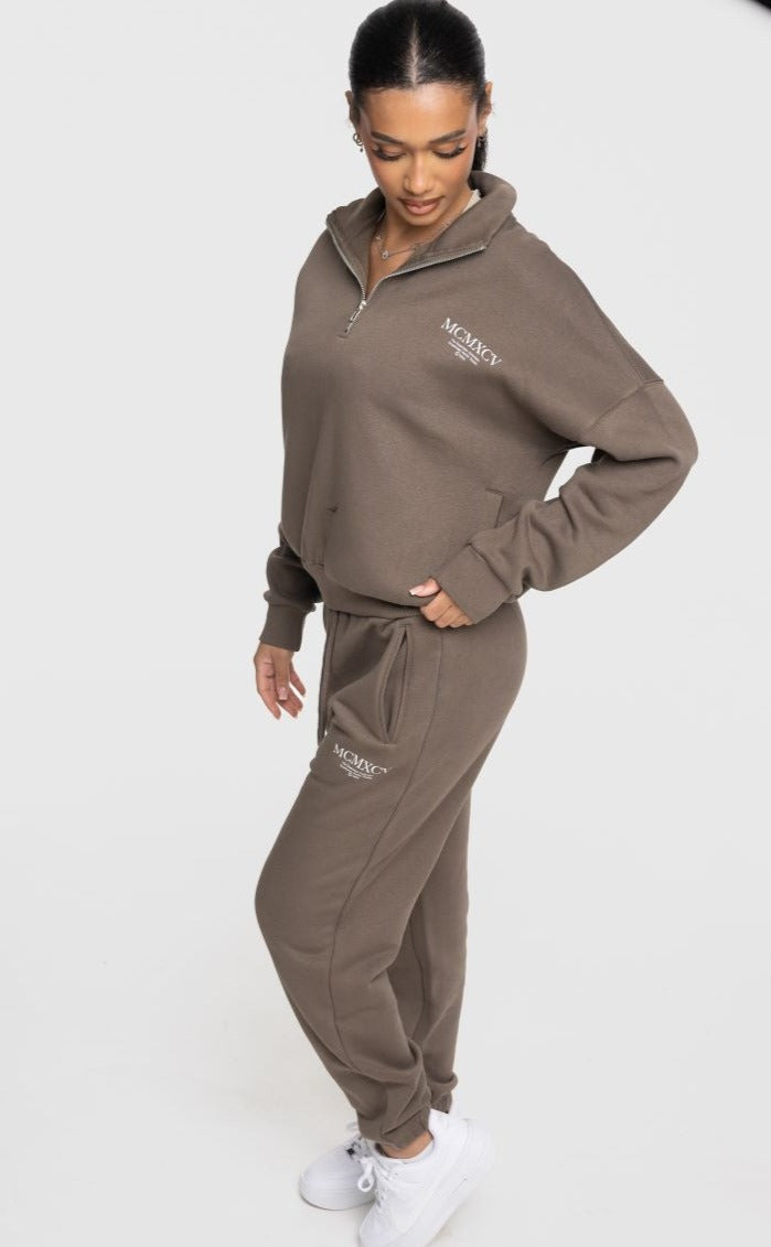Beck & Hersey MISTRAL 1/4 Zip - Bark
