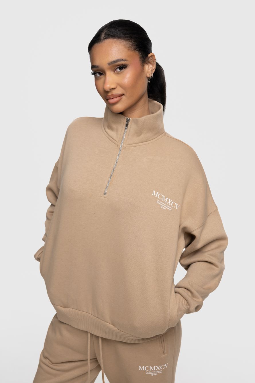Beck & Hersey MISTRAL 1/4 Zip - Sand