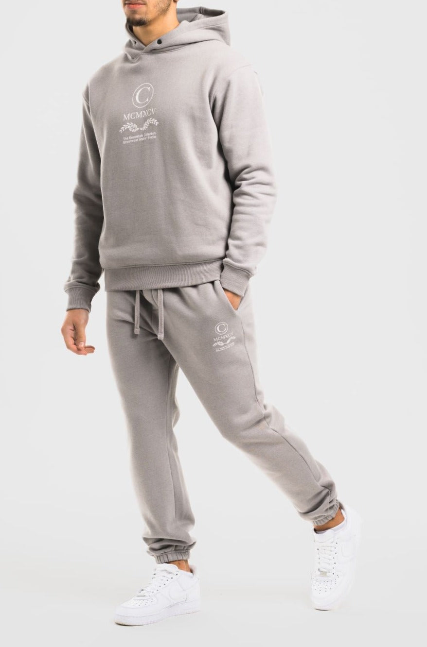 CABLE TRACKSUIT - LT GREY