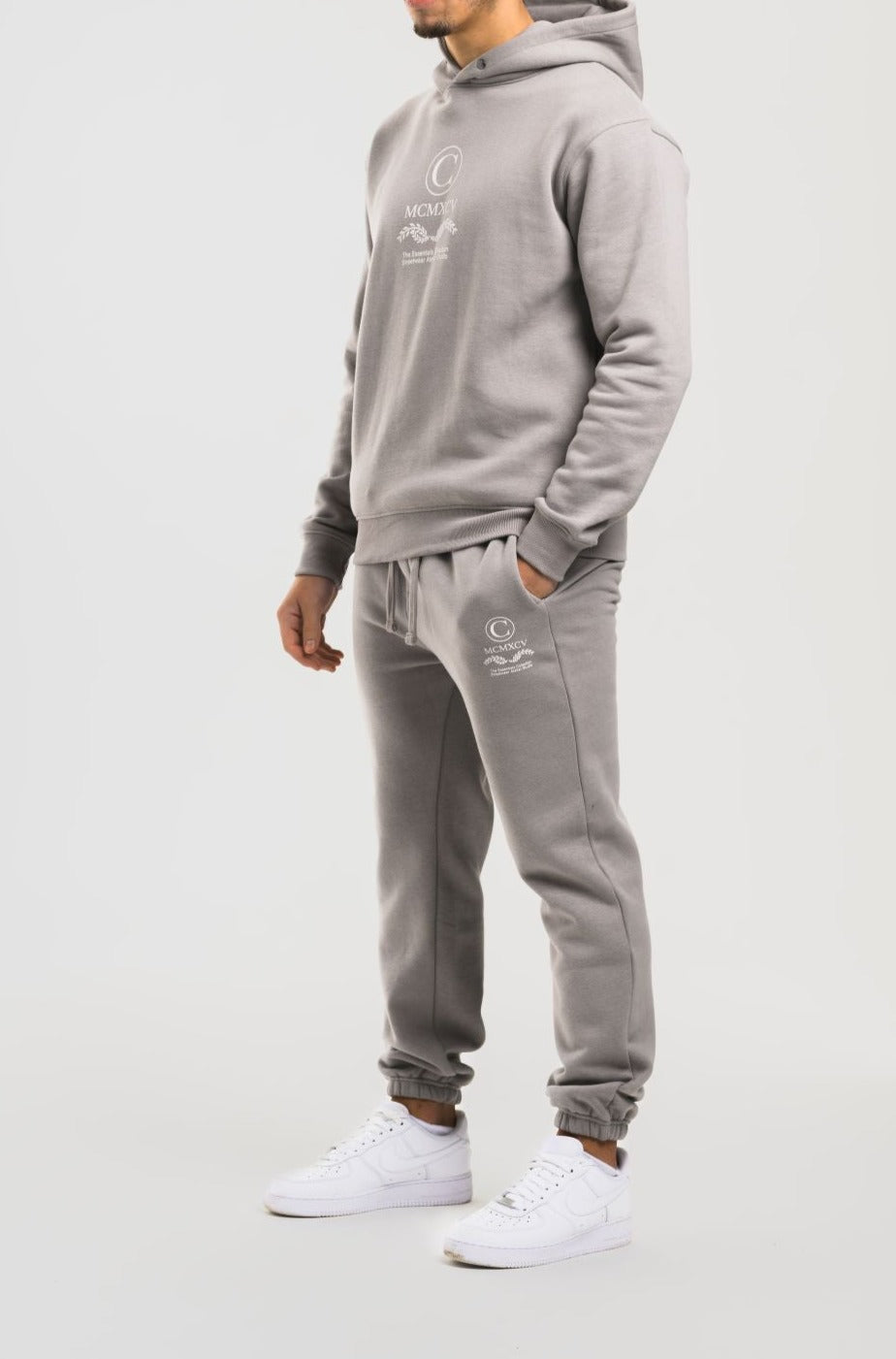 CABLE TRACKSUIT - LT GREY