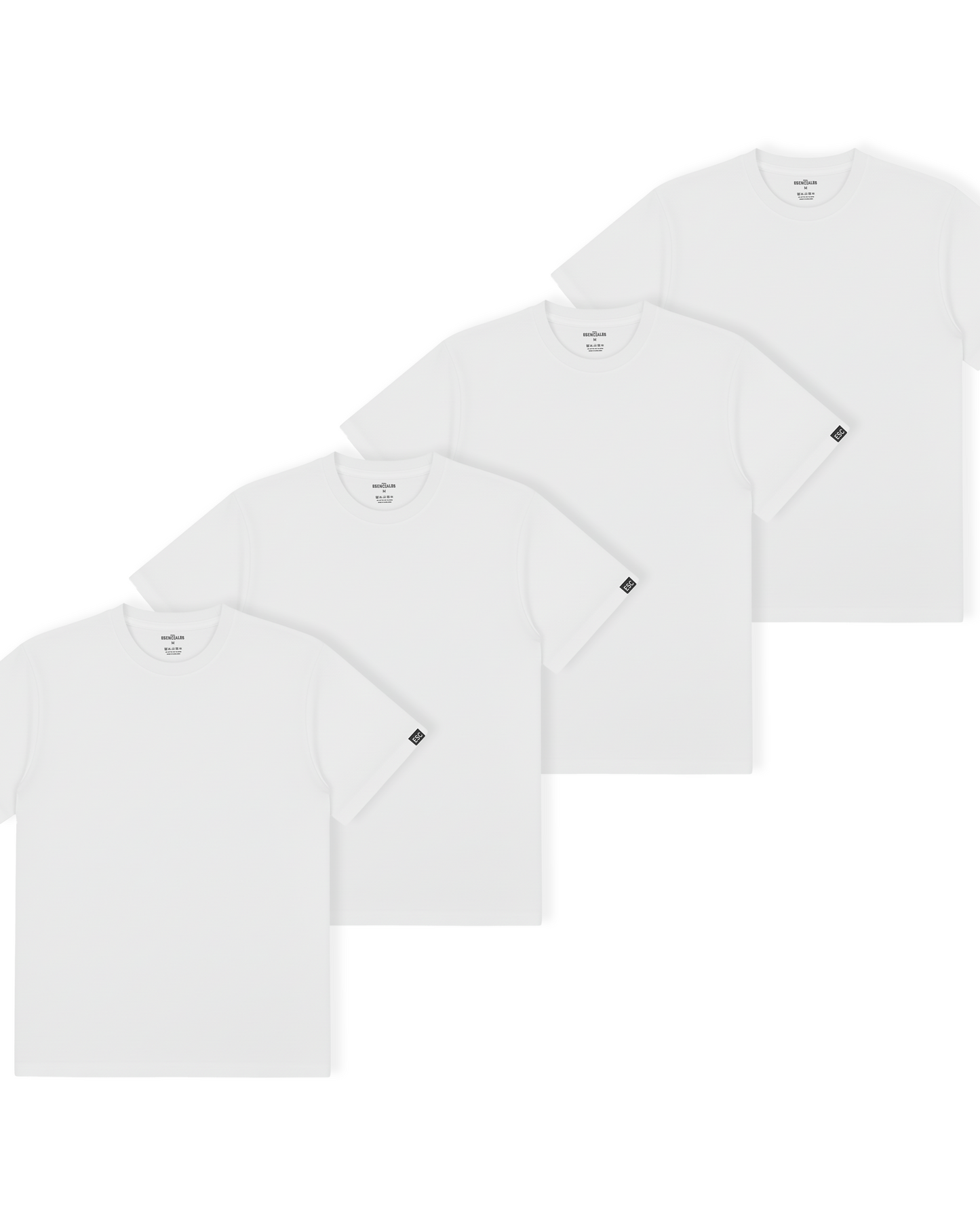 4 PACK T-SHIRT - WHITE