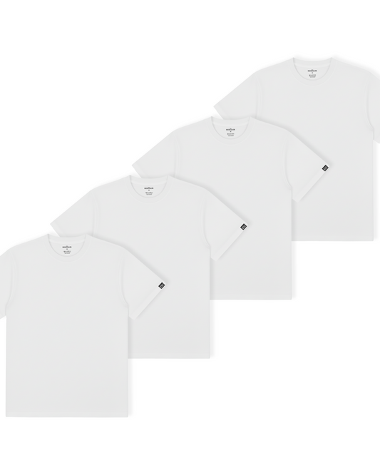 4 PACK T-SHIRT - WHITE