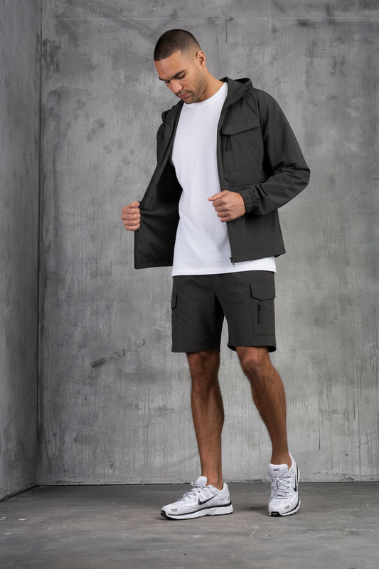 JETSTAR JACKET & SHORT SET - IRON GREY