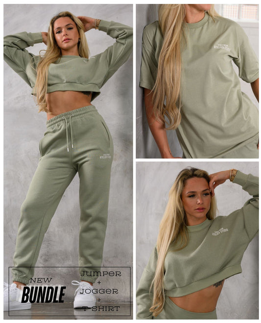 BUNDLE PACK - ATELIER TRACKSUIT & T-SHIRT SET - SAGE