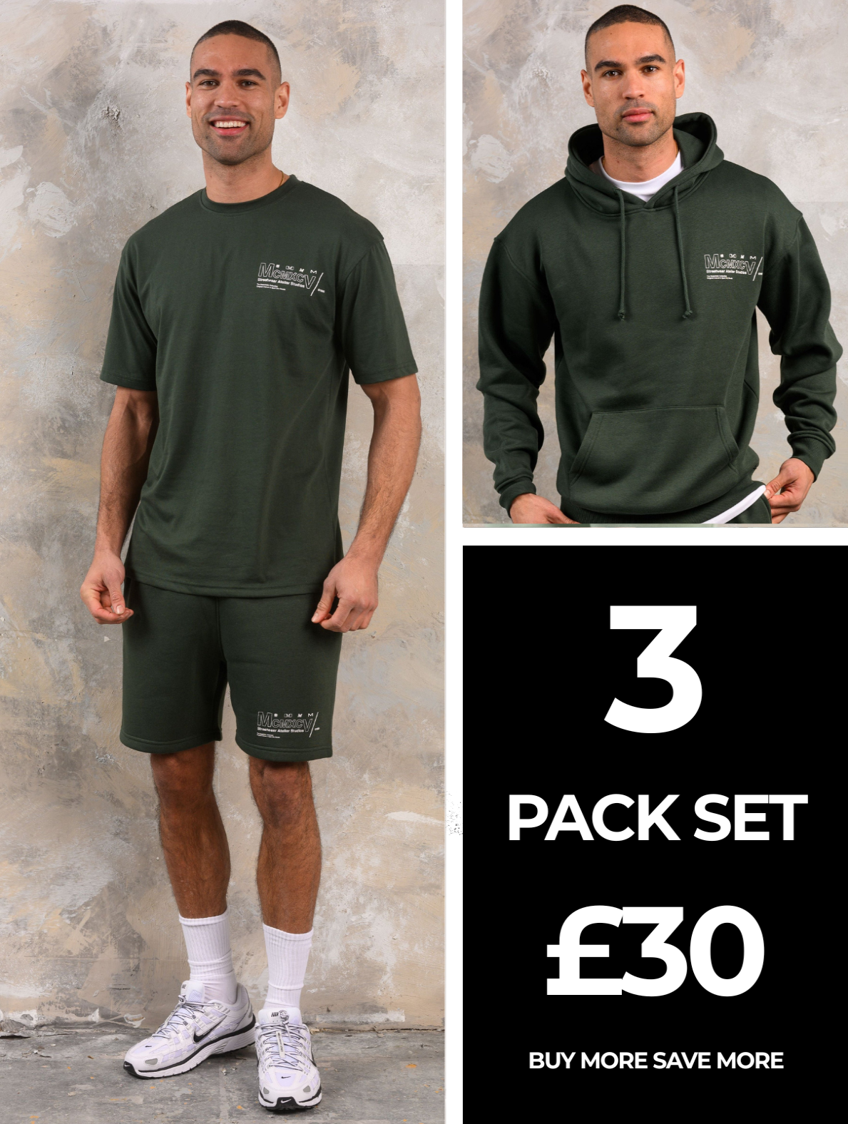 COBRA HOODY TEE & SHORT SET - GREEN