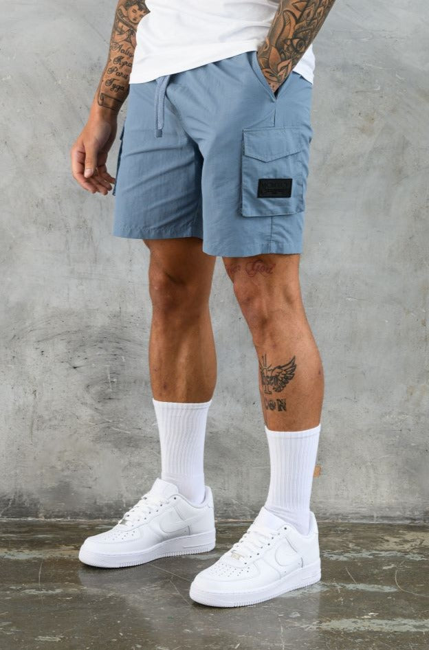 ELITE UTILITY CARGO SHORTS - DUSKY BLUE