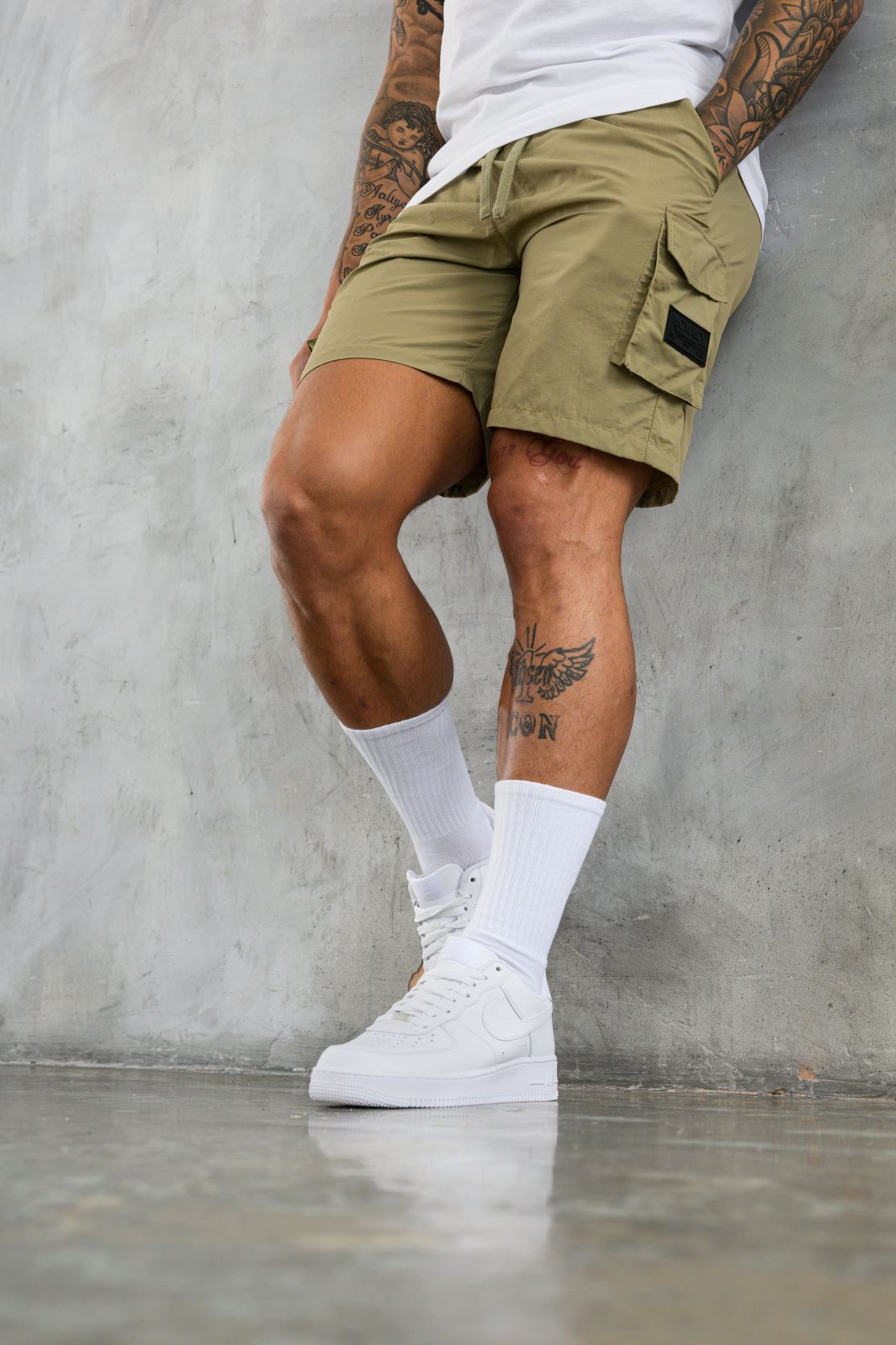 2 PACK ELITE CARGO SHORTS - DK GREY & CEMENT