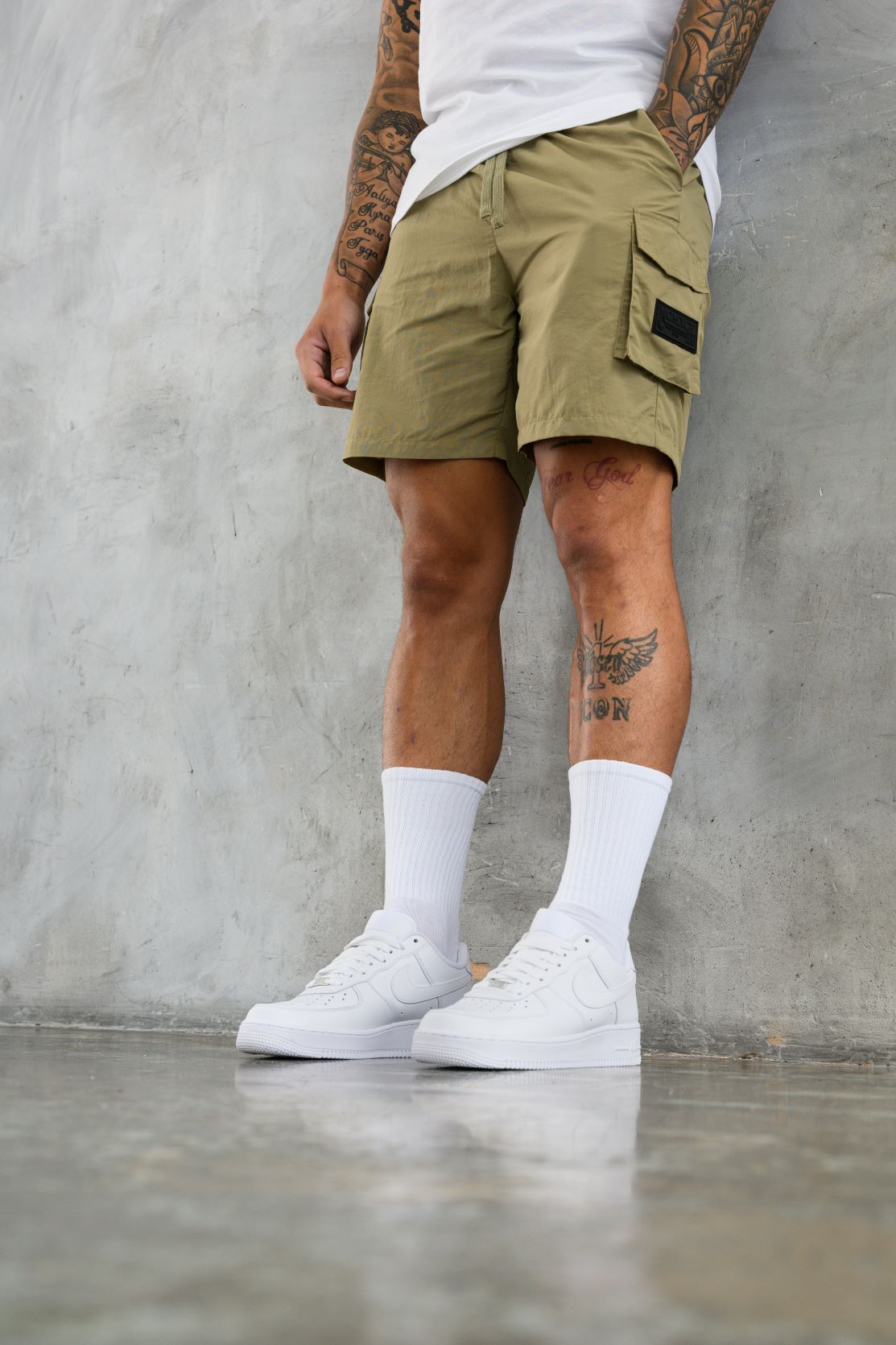 2 PACK ELITE CARGO SHORTS - DK GREY & CEMENT