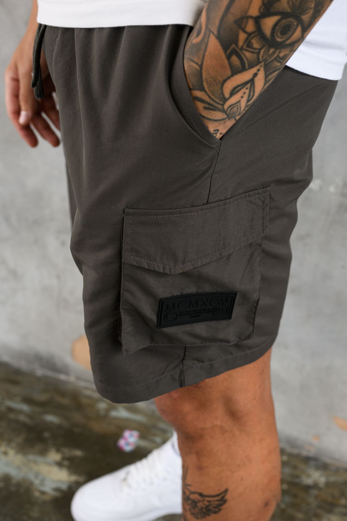 2 PACK ELITE CARGO SHORTS - DK GREY & CEMENT